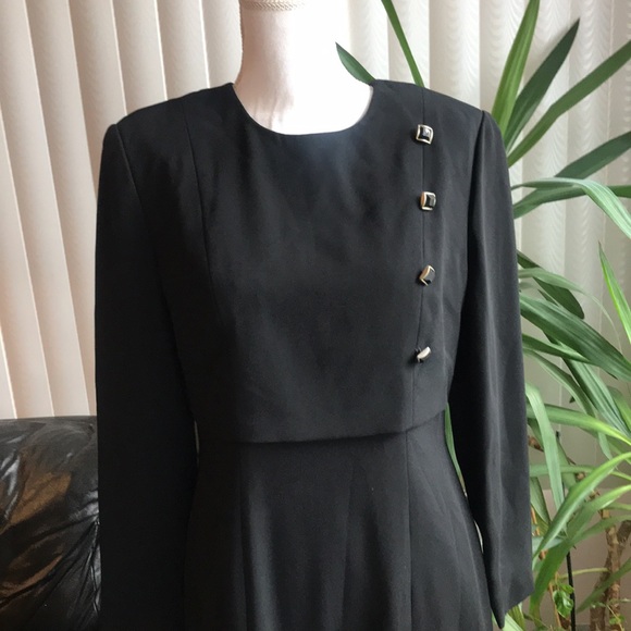 Gorgeous black dress with buttons and sleeves! - Picture 3 of 8